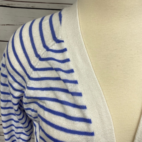 Forever21 White Stripe Cardigan - Picture 3 of 8